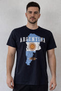 Argentina Map world Soccer 2018  Distressed , Men’s SZ Large T-Shirt collectable