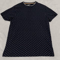 Craft Flow Shirt Mens Medium Blue Navy Birdseye Print Modern Geometric Knitwear