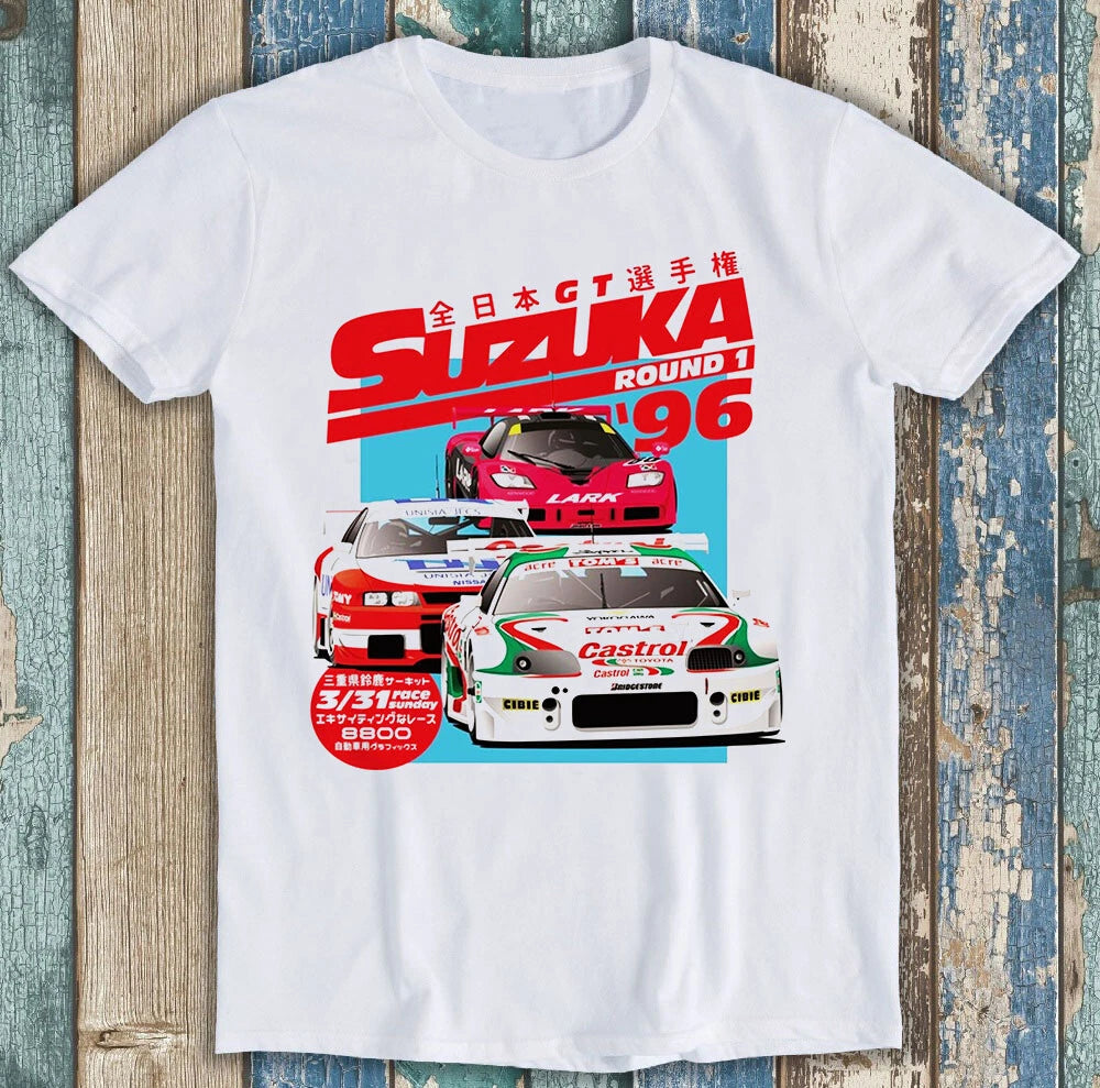 JDM Suzuka Japan Racing Car 1996 JGTC Poster Funny Gift Tee T Shirt M1501