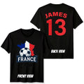 France Personalized Unisex T Shirt Custom Name And Number Football Fan Top