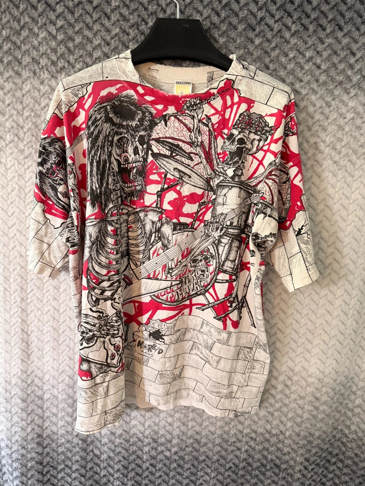 Morbid Rags Vintage 90's t shirt goth thrash metal punk AOP Free Size L XL