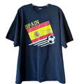 Spain Soccer Tshirt Adult XL Black Distressed Soccer Flag World Cup Workout Gym