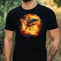 Mens Bass Fish On Fire Motif Cotton T-Shirt Size XS to 5XL