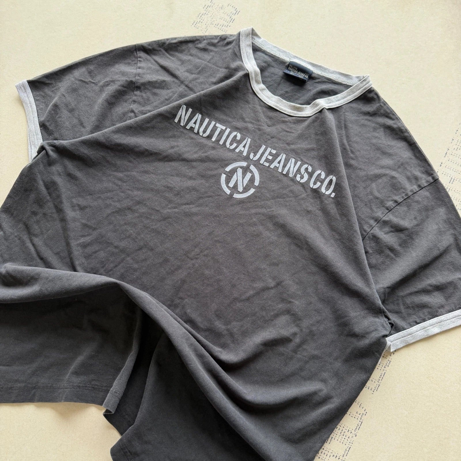 Y2K Nautica Jeans Ringer T-shirt