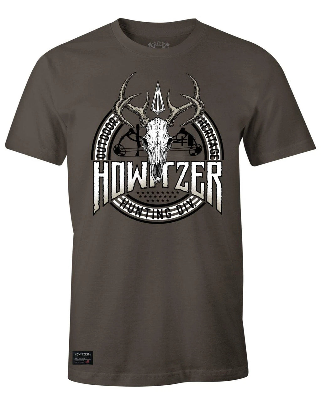 Howitzer Style Men's T-shirt Bow Skull Military Grunt MFG