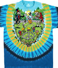 GRATEFUL SHROOMIN'-PEACE-SKELETON-2 SIDED TIE DYE T-SHIRT M-L-XL-2X Phish