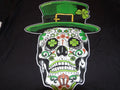 St. Patrick's Day SKULL T-shirt XL