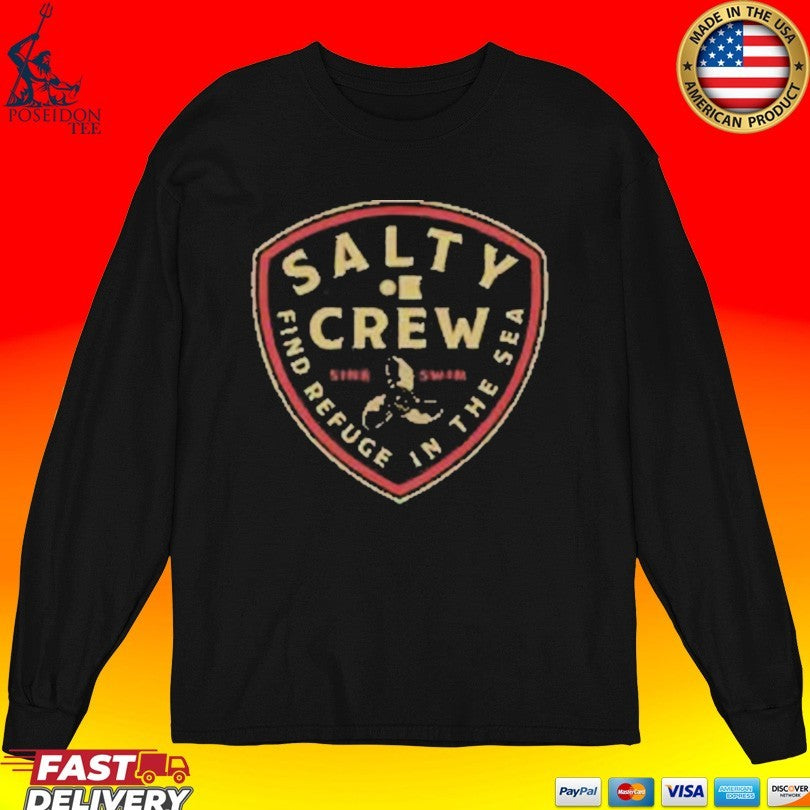 Salty Crew Find Refuge In The Sea Rotor T-shirt