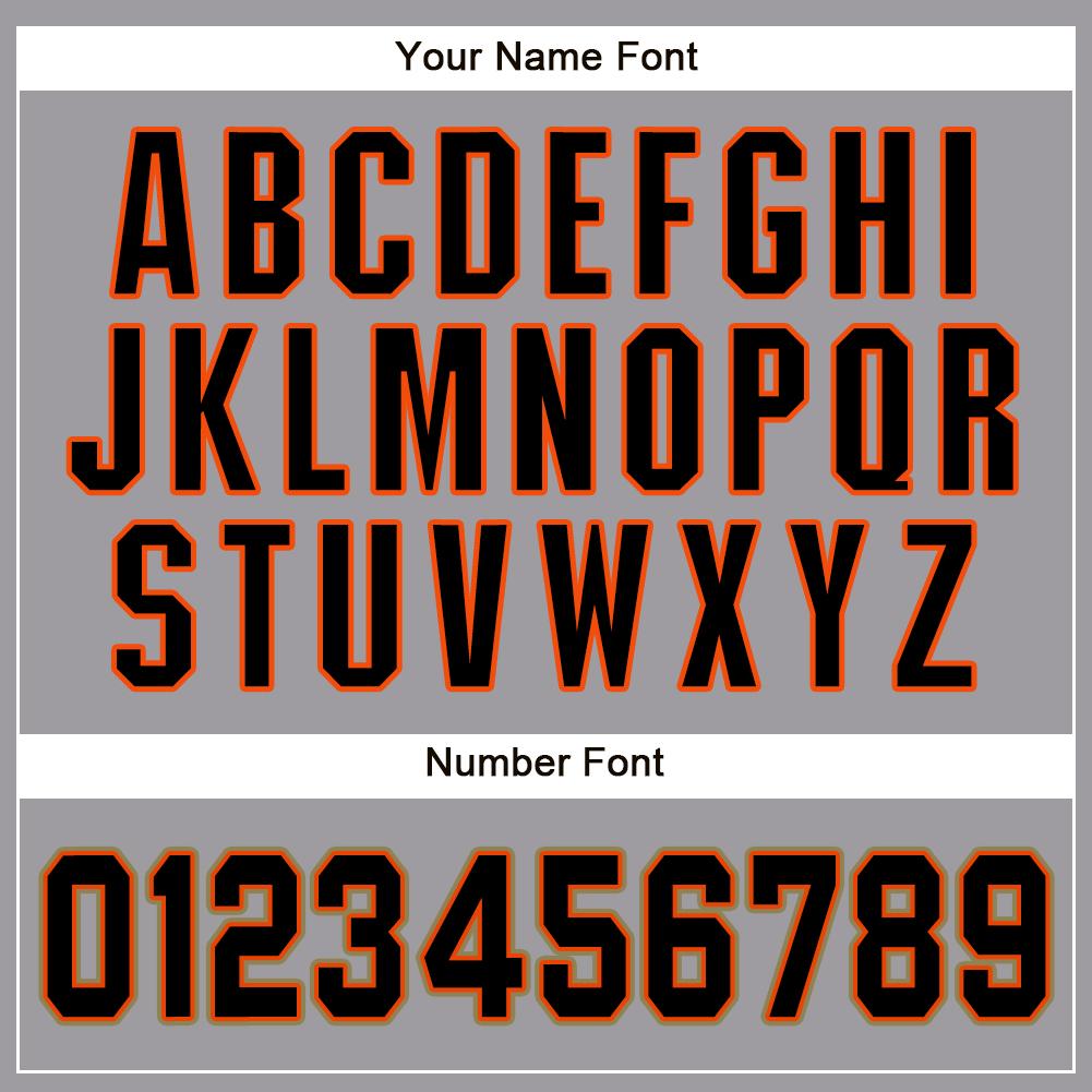 Custom Gray Black Orange-Old Gold Baseball Jersey