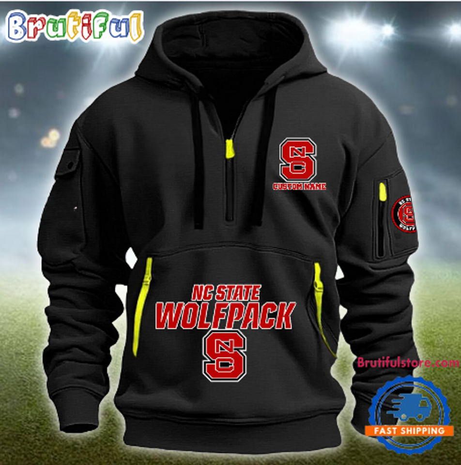 Personalize NCAA NC State Wolfpack Quarter Zip Hoodie