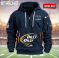 Personalize Carolina Panthers Dilly Dilly Quarter Zip Hoodie