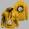 Personalize Pittsburgh Football Team Quarter Zip Hoodie