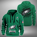 Personalize Philadelphia Football Team Quarter Zip Hoodie