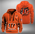 Personalize Cincinnati Football Team Quarter Zip Hoodie