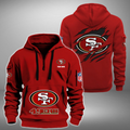 Personalize San Francisco Football Team Quarter Zip Hoodie