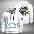 Personalize Chargers Football Team Quarter Zip Hoodie