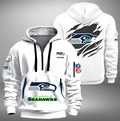 Personalize Seattle Football Team Quarter Zip Hoodie