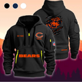 Personalize Chicago Football Team Quarter Zip Hoodie