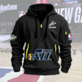 Personalize Utah Basketball Team Quarter Zip Hoodie