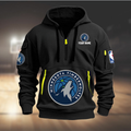 Personalize Minnesota Basketball Team Quarter Zip Hoodie