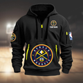 Personalize Denver Basketball Team Quarter Zip Hoodie