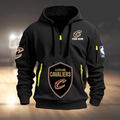 Personalize Cleveland Basketball Team Quarter Zip Hoodie