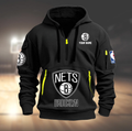 Personalize Brooklyn Basketball Team Quarter Zip Hoodie