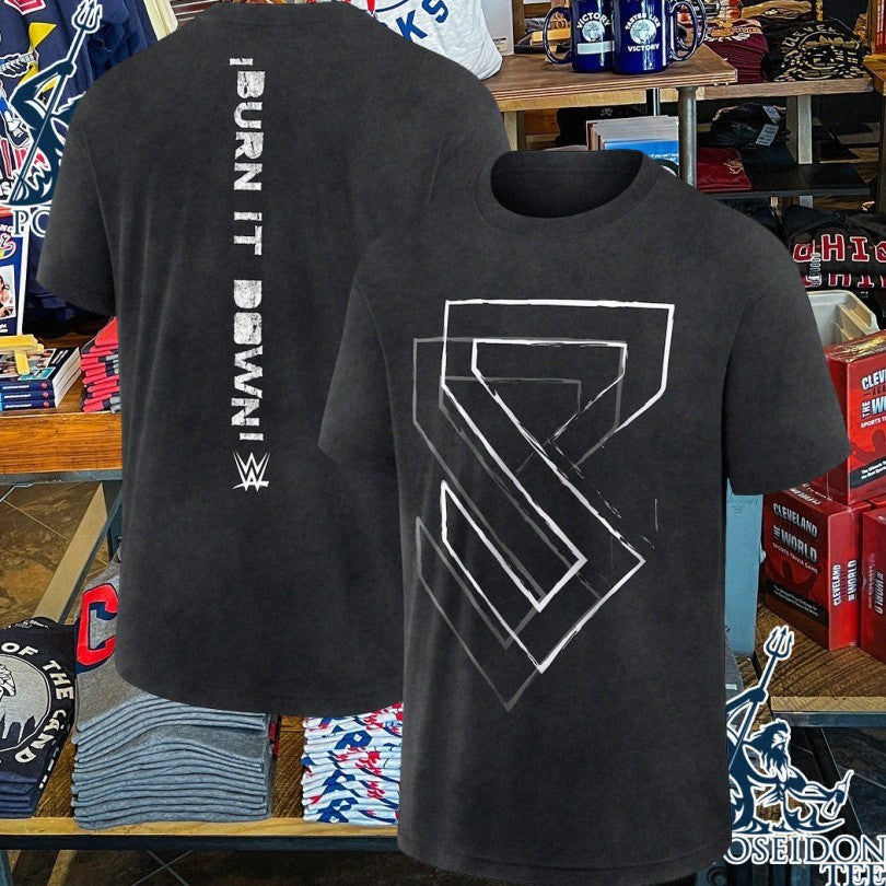 Seth Rollins Vertical Burn It Down T-shirt