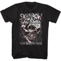 Skid Row Skull Chain Black Slim Fit T-Shirt