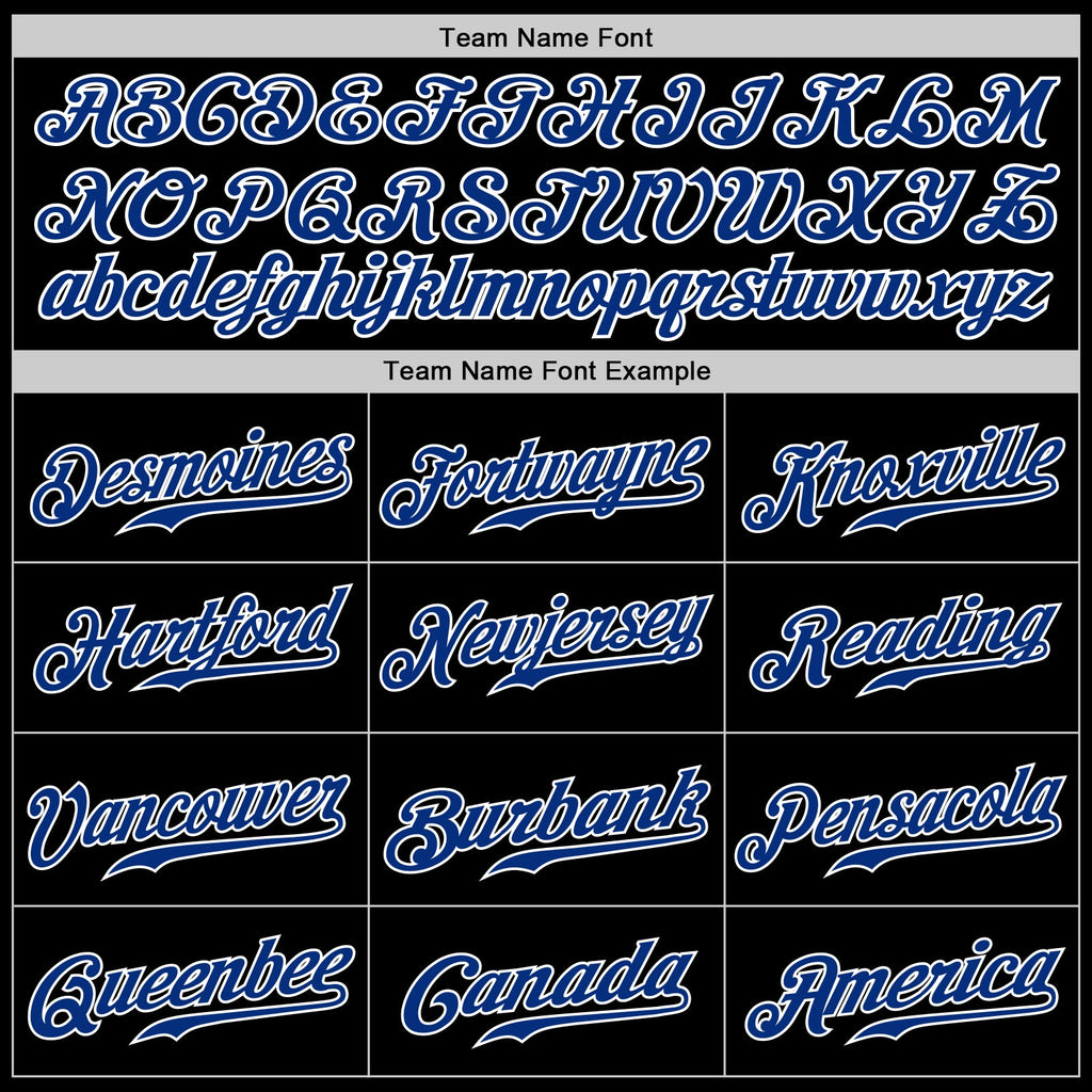 Custom Black Royal-Gray Authentic Split Fashion Baseball Jersey