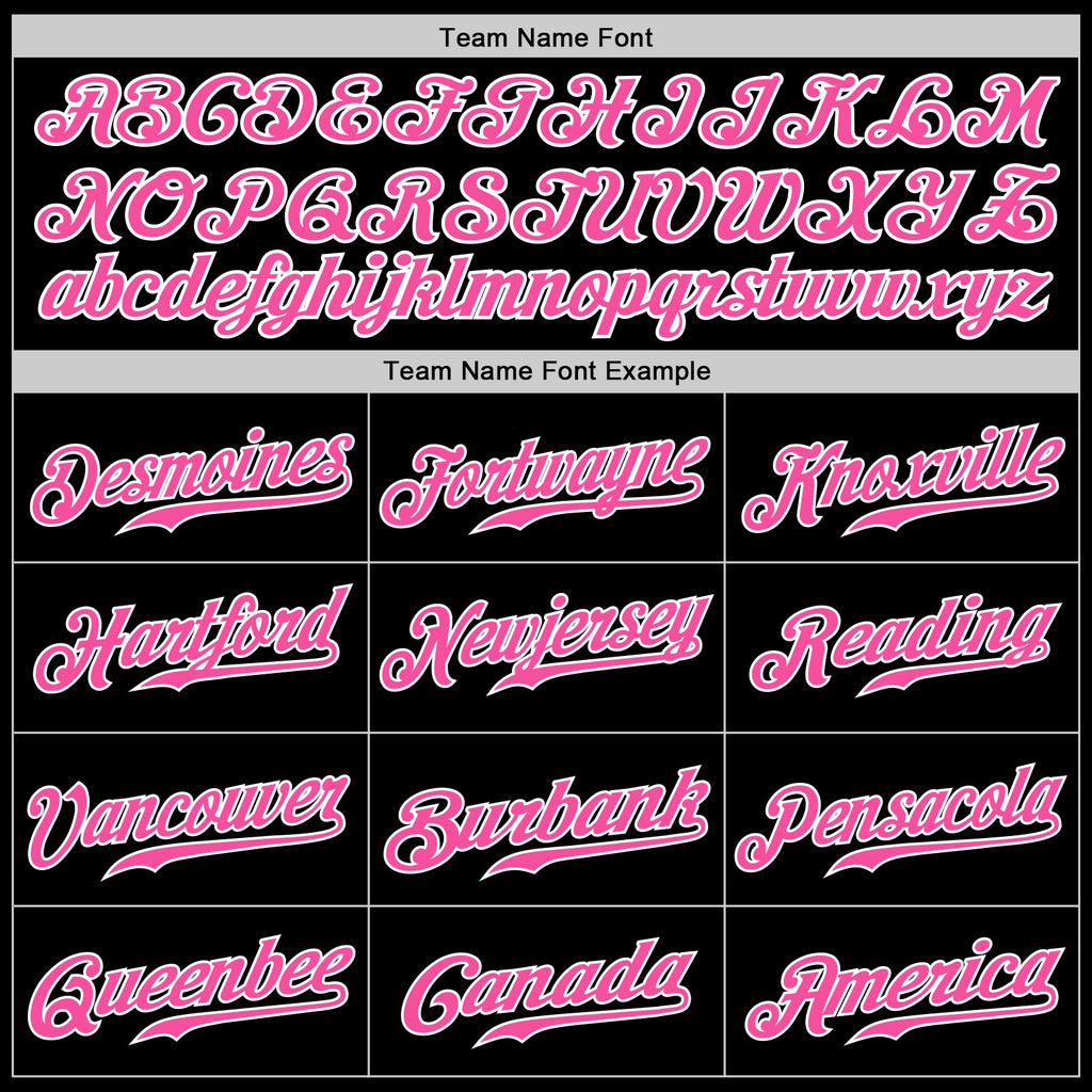 Custom Black Pink-Neon Green Authentic Split Fashion Baseball Jersey