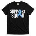 Support Squat Prostate Cancer Awareness Blue Ribbon Survivor T-Shirt