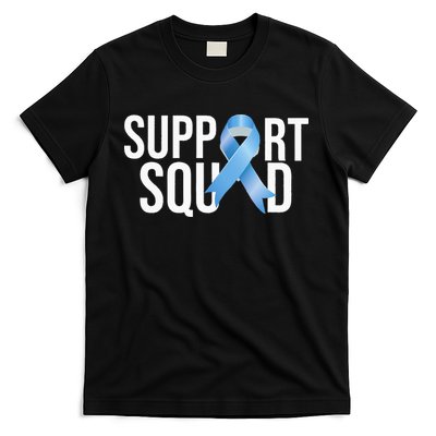 Support Squat Prostate Cancer Awareness Blue Ribbon Survivor T-Shirt