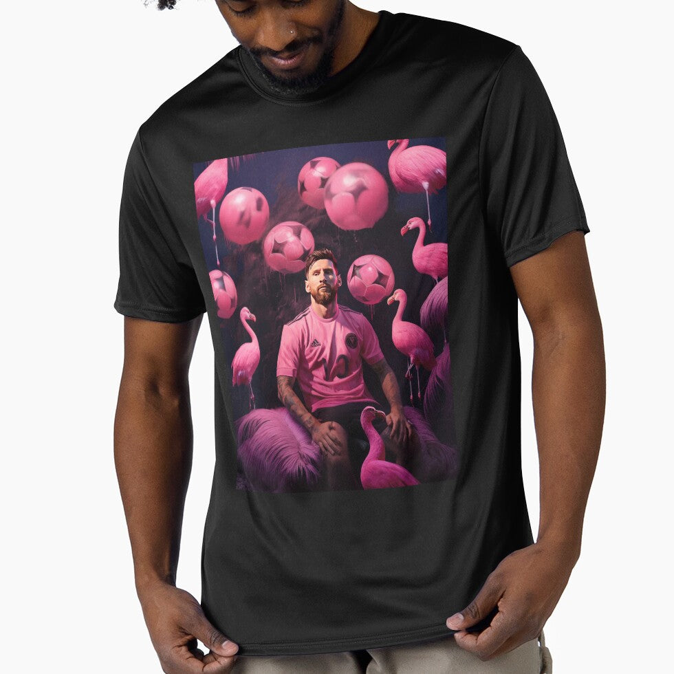 Flamingo Fantasy: Messi's Miami Elegance by Prompt Football