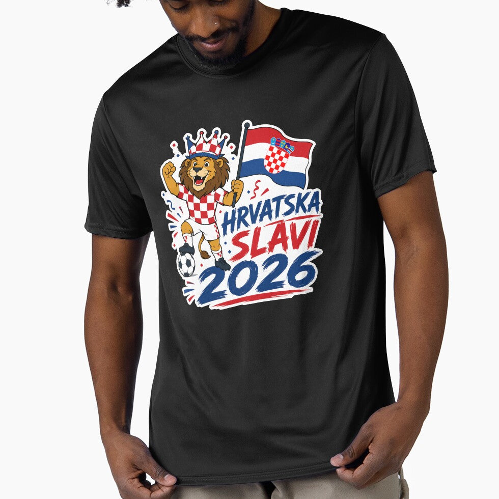 Croatia 2026 Football Lion Fan by RedCircleArt