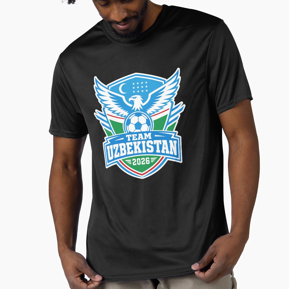 Uzbekistan 2026 Football Eagle Crest by RedCircleArt