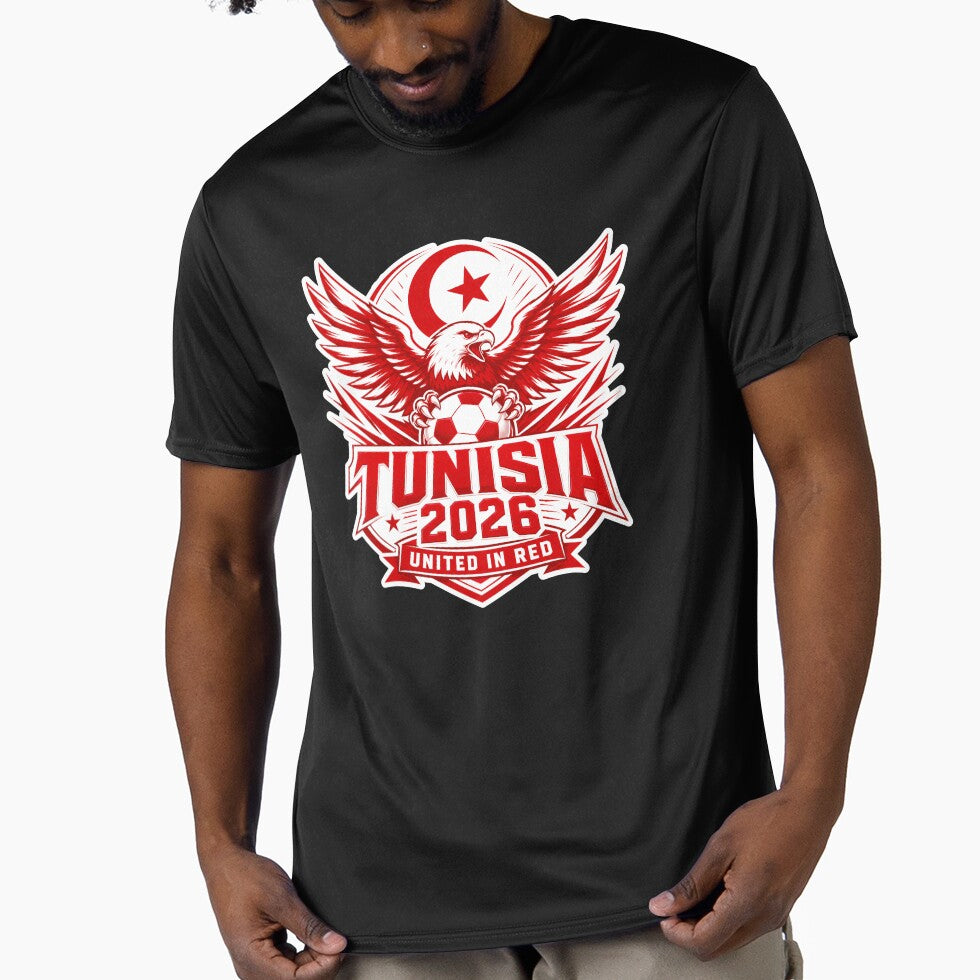 Tunisia 2026 United Red Football Crest by RedCircleArt
