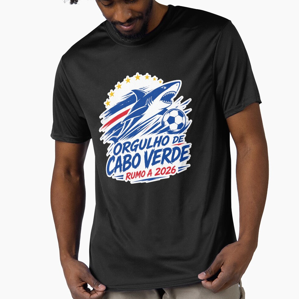 Cape Verde 2026 Shark Football Design by RedCircleArt