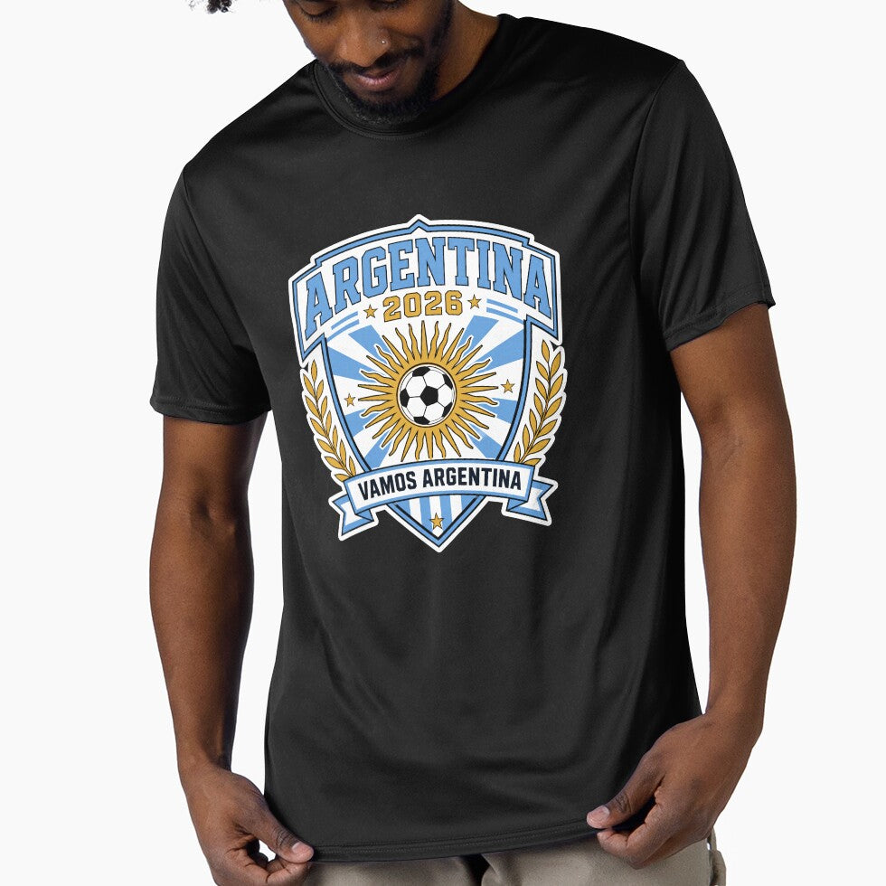 Argentina 2026 Sun Football Crest by RedCircleArt