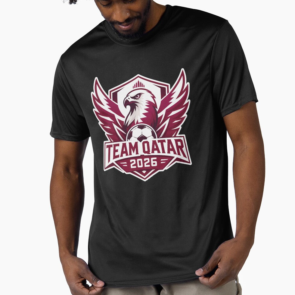 Qatar 2026 Falcon Football Crest by RedCircleArt