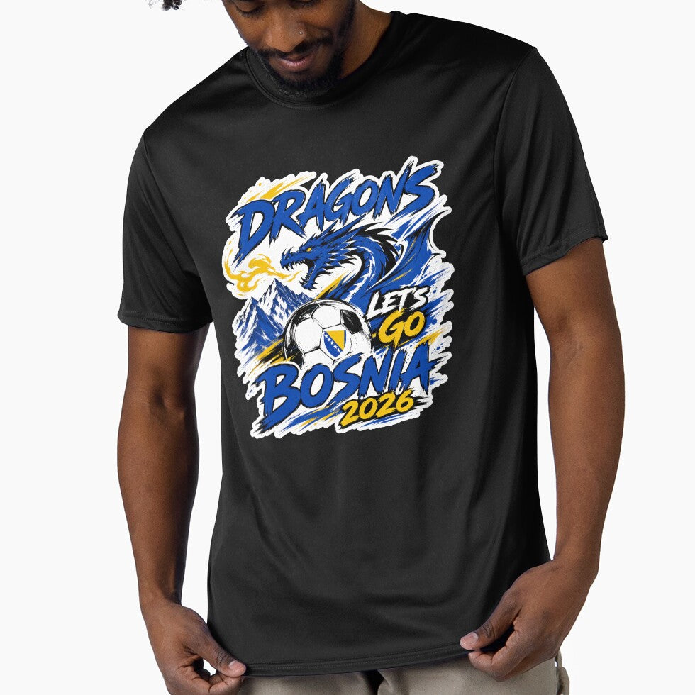 Bosnia 2026 Dragons Football Design by RedCircleArt
