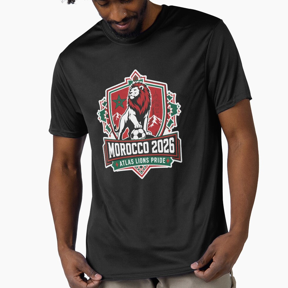 Morocco 2026 Atlas Lions Football Crest by RedCircleArt