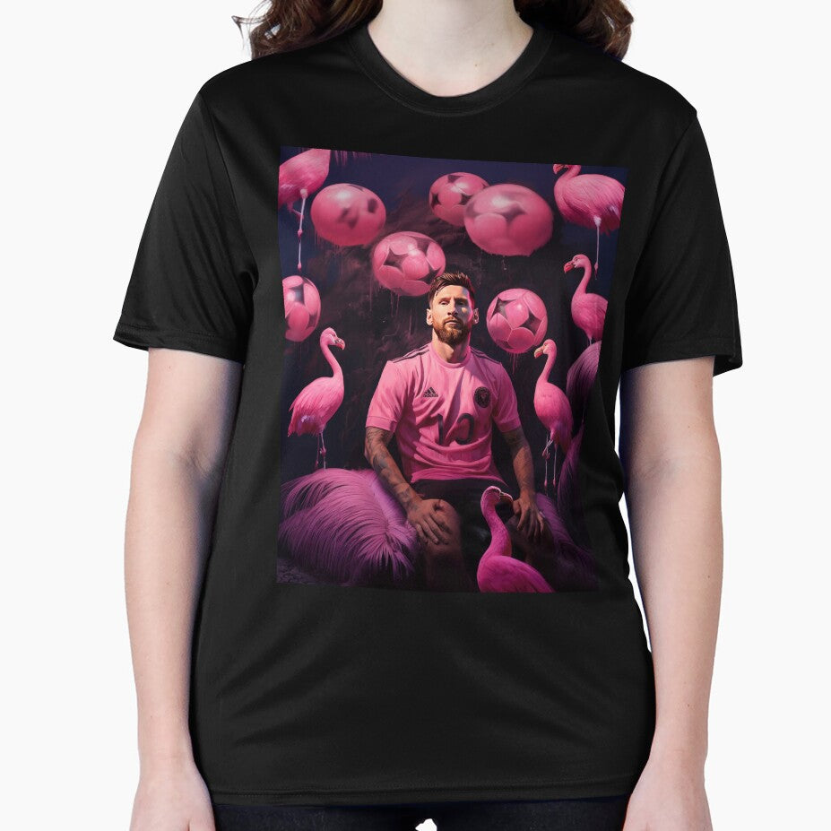 Flamingo Fantasy: Messi's Miami Elegance by Prompt Football