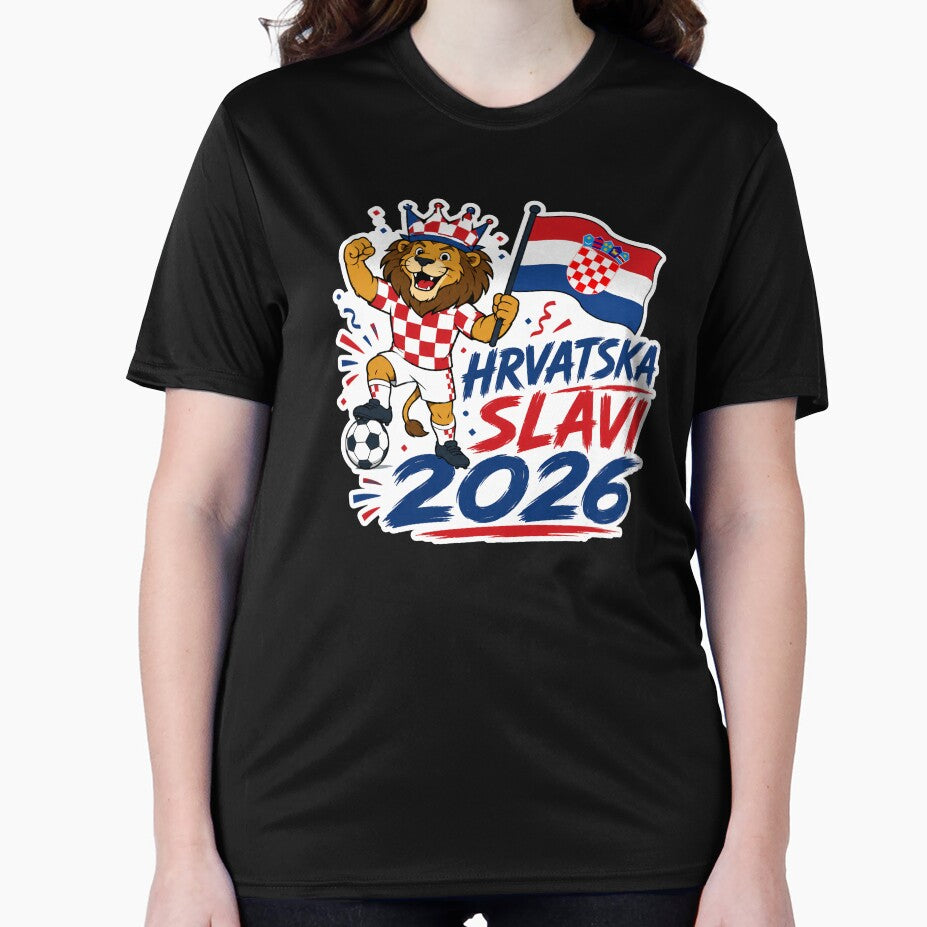 Croatia 2026 Football Lion Fan by RedCircleArt