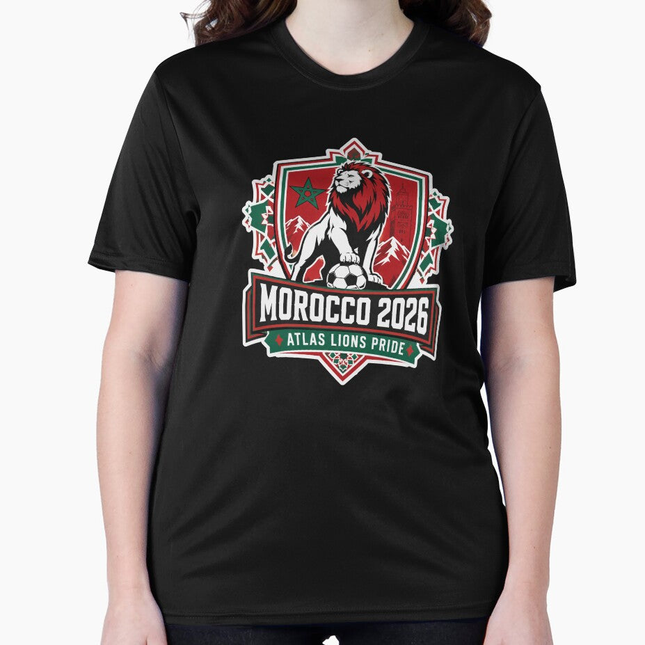 Morocco 2026 Atlas Lions Football Crest by RedCircleArt