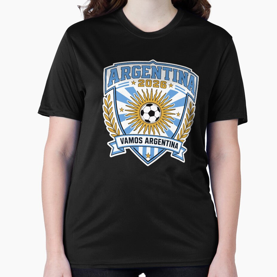 Argentina 2026 Sun Football Crest by RedCircleArt
