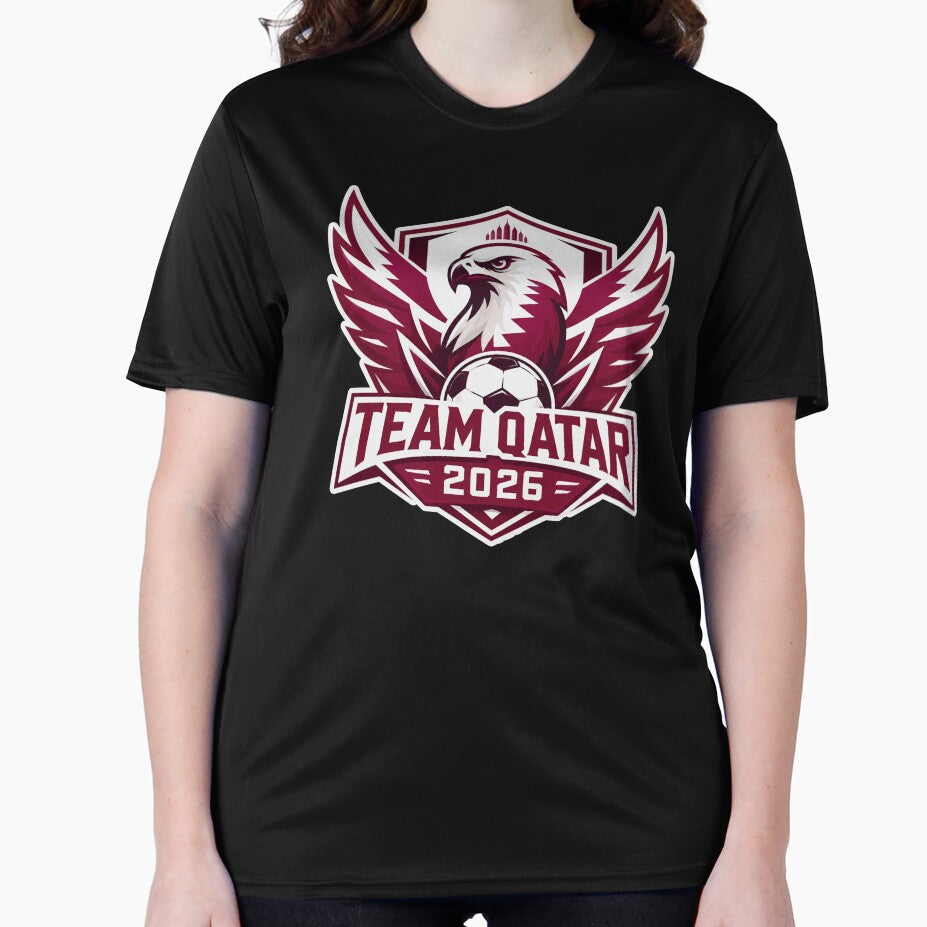Qatar 2026 Falcon Football Crest by RedCircleArt