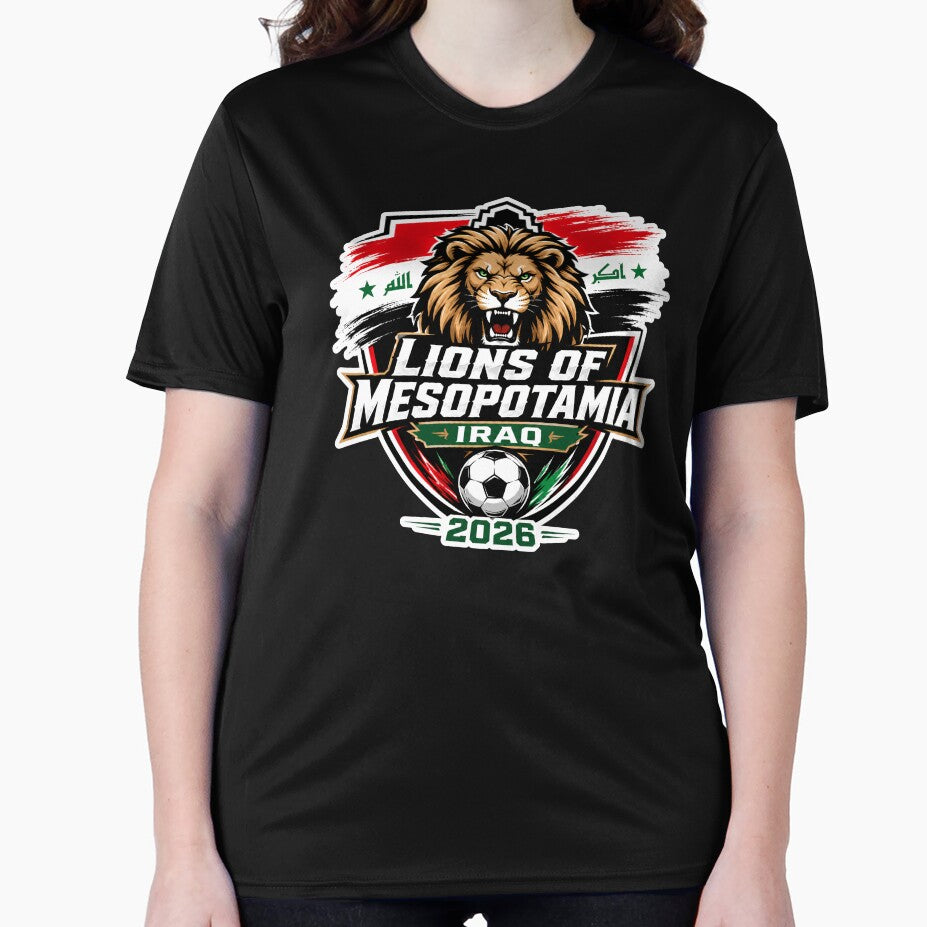 Iraq 2026 Lions Football Crest by RedCircleArt