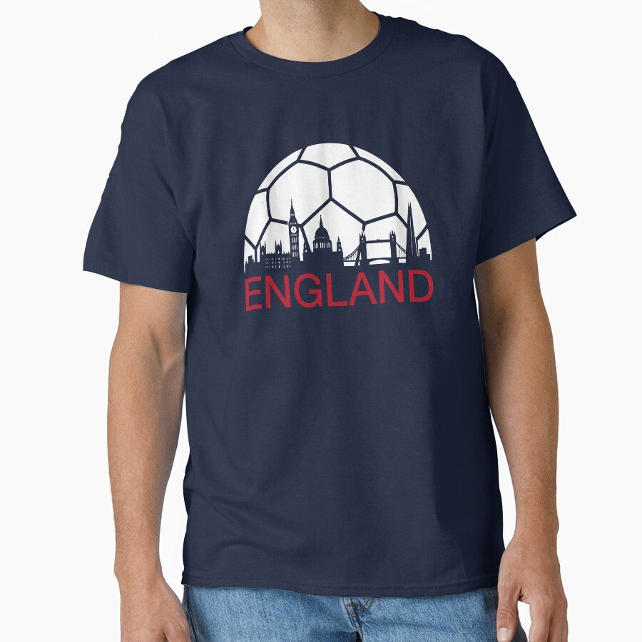 England Football Fan London Skyline Soccer Ball by Imaginationbeyond