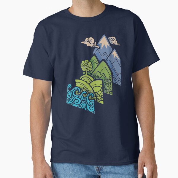 How to Build a Landscape : Blue Classic T-Shirt